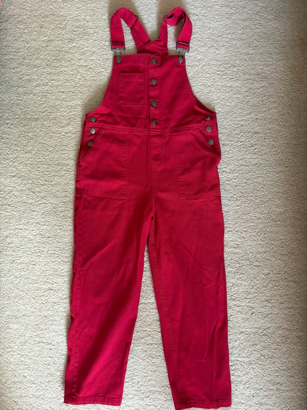 Forever 21 100% Cotton Red Overalls